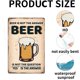 thumbnail image 4 of Letrero metálico para colgar «Beer Is Not The Answer» (La cerveza no es la respuesta) Único para bares, salones, habitaciones y entradas de baños, 4 of 4