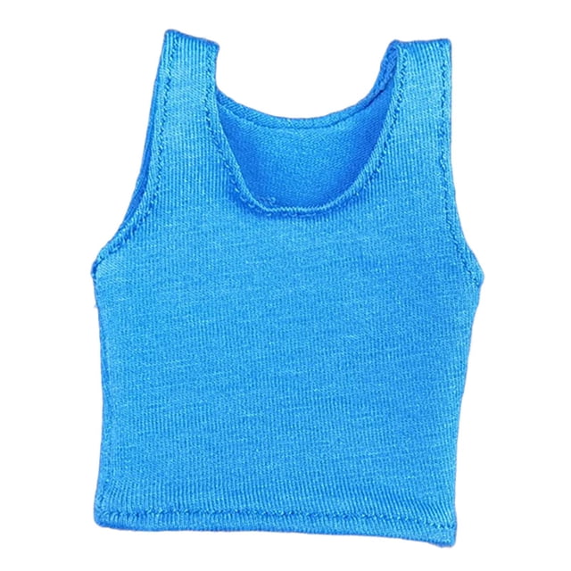 Chaleco femenino a escala 1/6, ropa de muñeca hecha a mano, disfraz para figuras de 12 pulgadas. Azul