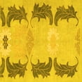 thumbnail image 1 of Ahgly Company Indoor Square Abstract Yellow Modern Area Rugs, 7' Square, 1 of 4
