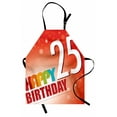 thumbnail image 1 of 25th Birthday Apron Abstract Modern Background with Colorful Letters Artistic Happy Ceremony, Unisex Kitchen Bib Apron with Adjustable Neck for Cooking Baking Gardening, Multicolor, by Ambesonne, 1 of 3