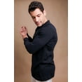 thumbnail image 5 of Men's Cottonique M17776 Latex Free Organic Cotton Long Sleeve Henley Shirt (Black M), 5 of 5