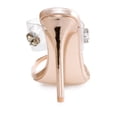 thumbnail image 2 of Lauren Lorraine Ella Clear Prom High Heel Jewel Embellished Formal Mule Sandals (Rose Gold, 11), 2 of 3