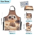 thumbnail image 3 of Adorable Baby Meerkat 5 Pcs Kitchen Set Heat Resistant Oven Mitts and Non-Slip Pot Holders with Adjustable Cooking Apron, 3 of 6