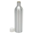 thumbnail image 2 of Vestil Flacon Rond en Aluminium BTL-MA-8 avec Bouchon Fileté Blanc, Capacité de 8 oz, Argent, 2 of 2
