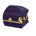 thumbnail image 4 of Titan Casket Orion Series Purple & Gold Steel Caskets, Handcrafted, 4 of 5