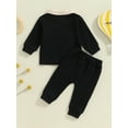 thumbnail image 6 of Elippeo Baby Boy Fall Outfits 6 12 18 24 Months 3 4 Years Classic Long Sleeve Contrast Color Shirt + Pants Set Toddler Warm Clothes, 6 of 9