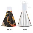 thumbnail image 3 of Yayeee Kitchen Hanging Hand Towels Set of 2 with Loop Bathroom Absorbent Tie Towel, Black Fish Pattern, 3 of 7