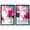 Black Frame, variant on Pink Explosion Duo Shadowbox Print Sunset Pink Wall Decor Set by Art Remedy, White Frame, 10 x 15