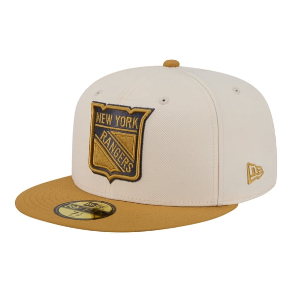 Men's New Era Cream/Tan New York Rangers Colorpack Two-Tone 59FIFTY Fitted Hat