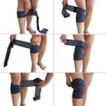 thumbnail image 4 of Bandage Sangle de Compression Extérieure Force Élastique Genou Coude Poignet Cheville Support Enveloppe, 4 of 12