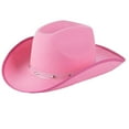 thumbnail image 4 of Western Style Studded Leather Cowboy Hat Featuring Adjustable Strap And Curved Brim for Outdoor Events Festivals and Everyday Fashion Wear, 4 of 4