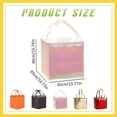 thumbnail image 3 of Insulated Cake Bag, Non Woven Zipper Portable Cooler with Thick Aluminum Foil Thermal Lining, 35 x 35 x 40 cm for Cake Pizza Catering Outdoor Picnic and Food Transport Use Silver, 3 of 7