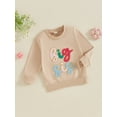 thumbnail image 3 of Suealasg Toddler Baby Girl Sweatshirt 6M 1T 2T 3T Long Sleeve Crew Neck Letters Print Pullover Sweaters Top Kids Girl Spring Winter Clothes, 3 of 7