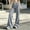 Light Blue, variant on Women's Grid Pattern Plaid Flare Bootcut Street Sweatpants Elastic Waistband Relaxed Bootcut Silhouette For Weekend Street Hangout And Shopping With Pockets