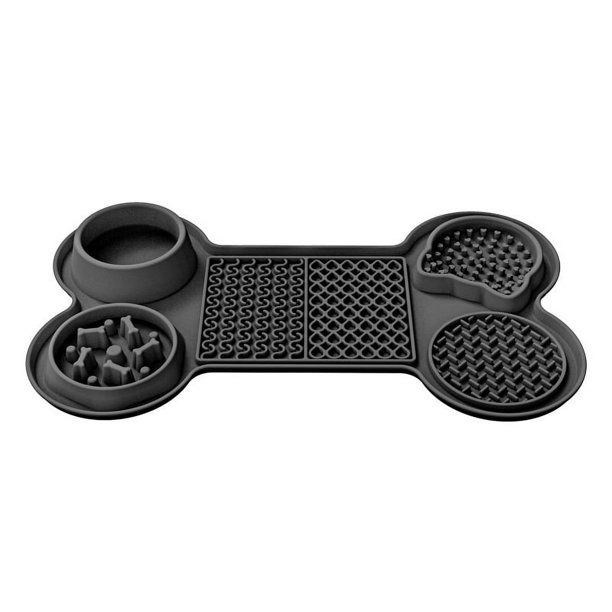 Alfombrilla de silicona para lamer para mascotas Plato de comida para mascotas Alfombrilla para lamer para perros Mantel individual Alfombrilla para comida lenta para perros Alfombrilla para comida