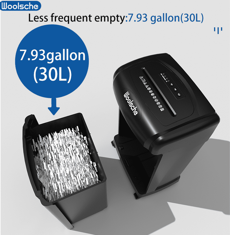 Miniyam 19-Sheet Cross Cut Paper Shredder with 8 Gal Wastebasket for Credit Card/Document Office Home, Removable, P-4 Secaurity Level, 56 dB