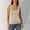 Beige, variant on Women Summer Slim Round Neck Ribbed Tank (Beige XXL)