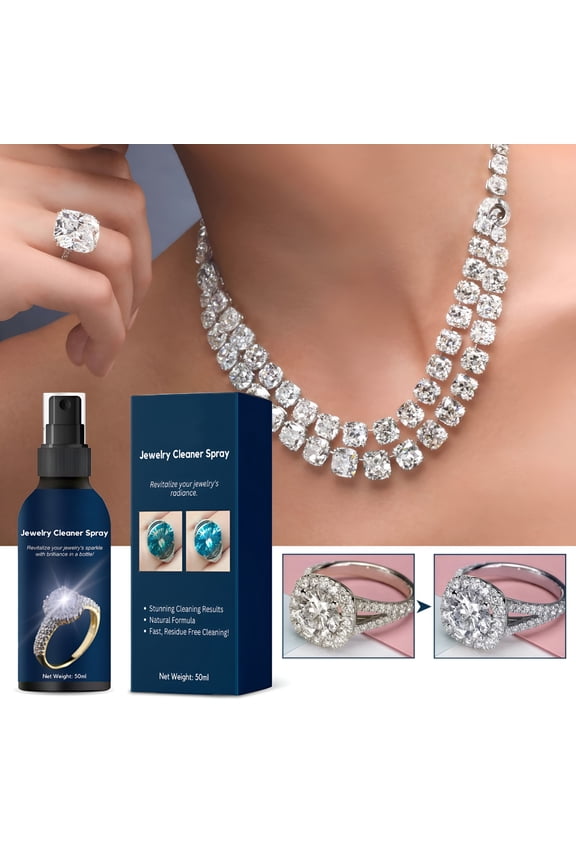 2026 New Gentle Jewelry Cleaner Solution for Gold Diamonds Rings Pearls Stones Safe Non-Toxic Travel Size with Dip Brush Removes Stains Restores Shine for Engagement Wedding Jewelry Gifts