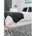thumbnail image 4 of Unique Loom Matrix Trellis Collection Area Rug - Motif (2' 7" x 13' Runner Gray/Ivory), 4 of 10