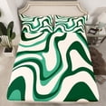 thumbnail image 2 of jejeloiu Modern Geometric Desgin Full Size Sheets,Minimalist Stripes Lines Bed Sheets,Green Beige Sheet Sets For Teens,Luxury Bedroom Decor,4-Piece, 2 of 7