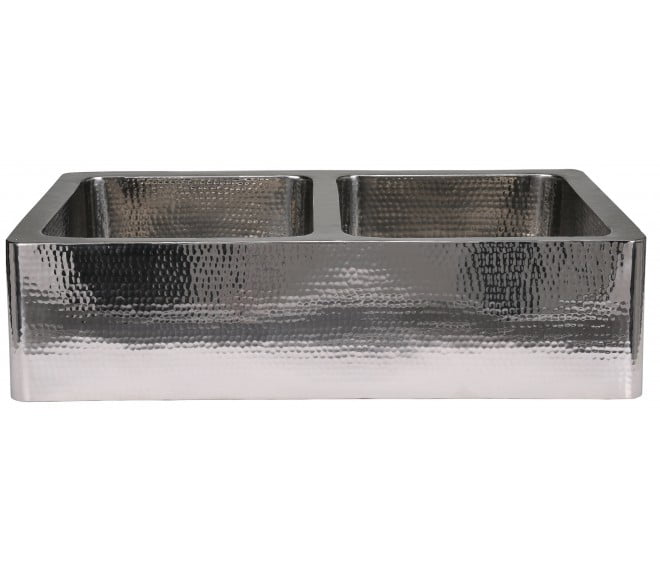 Coppersmith Hammered Stainless Steel, Hammered Stainless Farmhouse Sink