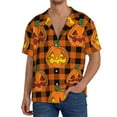 thumbnail image 3 of Disketp Men's Hawaiian Halloween Print Shirts Button Down Holiday Beach Shirts-XX-Large, 3 of 7