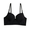 thumbnail image 4 of High Impact Sports Bras for Women Woman Breast-Receiving Bra Without Underwire Vest Lingerie Underwear V-Neck Convertible Bra Feature Hook and Eye Closure Balconette Bra Style Y-100 , Black M, 4 of 5