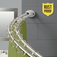 Zenna Home Rustproof Aluminum Brushed Nickel Curved Shower Curtain Rod