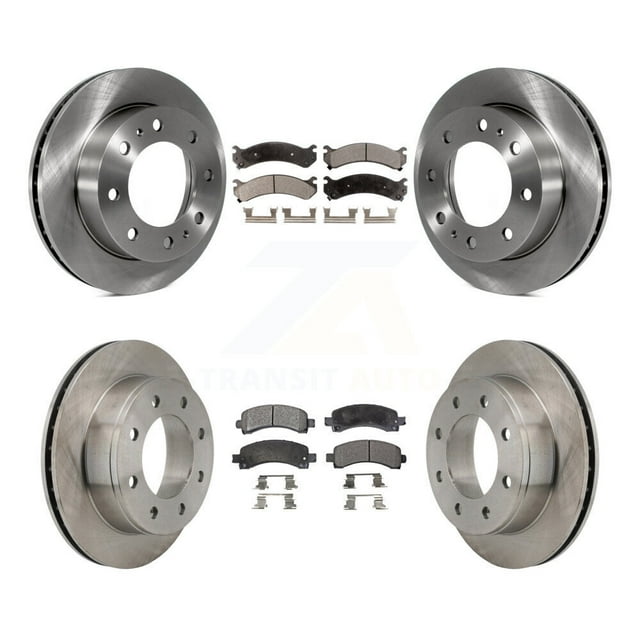 Transit Auto Front Rear Disc Brake Rotors and Semi-Metallic Pads Kit for Car Chevrolet Express 2500 GMC Savana K8F-100742