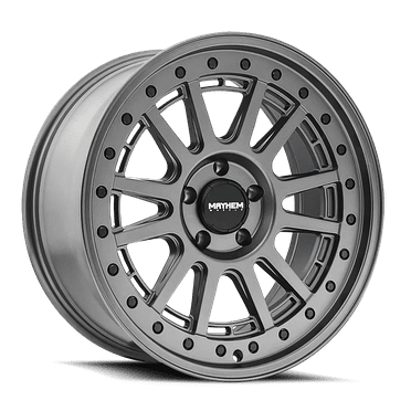 18x9 Mayhem 8305 Compass Matte Gunmetal W/ Black Bolts Wheel 6x5.5 (18mm)