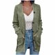 thumbnail image 2 of Chaquetas y abrigos casuales sin capucha de manga larga para mujer, cárdigans de punto de color liso, suéteres holgados de manga larga con bolsillos y botones, blusa de poliéster para mujer, 2 of 7