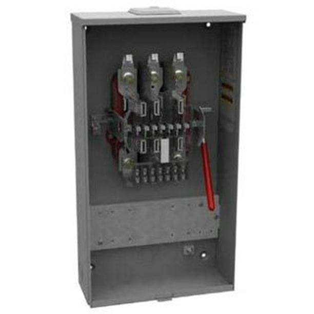 Milbank U4497XL 3 Phase Ringless Meter Socket With Lever Bypass 13 Jaw 1 Position 80 Amp