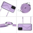 thumbnail image 4 of Envelope Design for Samsung A53 5G Case RFID Blocking Wallet Card Holder Leather PU Flip Cover Folio Lanyard Crossbody Strap Women Girl Magnetic Clasp Kickstand for Samsung Galaxy A53 5G, Purple, 4 of 10
