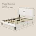thumbnail image 2 of Full Size Bed Frame with Wingback Headboard and Under Bed Storage, 850lbs, White, 2 of 8