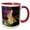 Red/White, variant on 3drose, Rabbit, 11oz Two-tone Black Mug