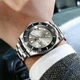 thumbnail image 5 of OLEVS Watches for Men Business Dress Luxury Casual Analog Quartz Stainless Steel Waterproof Luminous Date Men Wrist Watches reloj para hombre Gray Dial, 5 of 13