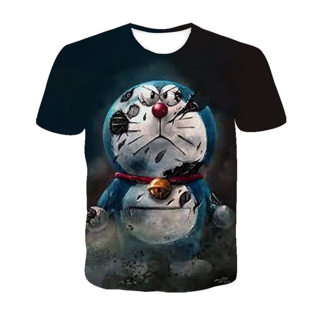Camiseta VIRAL DORAEMON ZOMBIE De Alta Calidad Impresión 3D Camisa De Los Hombres Fahsion Ocio Deportes