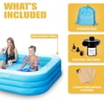 thumbnail image 6 of Toysical Inflatable Pool with Air Pump - 118 x 72 x 22” Above Ground Pool, Swimming Pools for Kids and Adults and The Entire Family ,More Durable Than Other Blow Up Pools , Includes Patches, 6 of 7