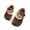 Khaki, variant on ZToonmas Ages 6M-4.5Y Infant Toddler Girls' Lace Trim Mary Jane Leather Shoes Single Hook and Loop Strap Soft Wear Resistant Sole Princess Casual Flats