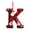 Letter K ## _#C, variant on Christmas Letter Z Ornament Acrylic 2D Flat Design 0.013in Lightweight Initial Decoration for Tree, Wall, and Zen Space Display, Holiday Pendant _#C