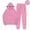 Pink, variant on Brondbend Sweatsuits 2 Piece Set Womens Tracksuit Women Solid Hooded Drawstring Long Sleeve Pullover Sweatpant Set with Pockets Oversized Fall Gym Workout Jogging Suits,Black