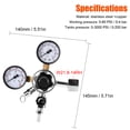 thumbnail image 4 of Beer Keg CO2 Regulator Safety Pressure Relief Valve 0-3000 PSI Tanks Pressure Adjustable, 4 of 5