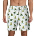thumbnail image 2 of Goofa Cute Avocado Yoga Printed Men's Swim Trunks Board Shorts Quick Dry Mens Swimming Trunks with Compression Liner,Breathable Fit Hawaii Beach Shorts-3X-Large, 2 of 9