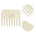thumbnail image 2 of Unique Bargains 1 Pc Portable Marble Wide Tooth Comb Beige Acetate Sheet, 2 of 5