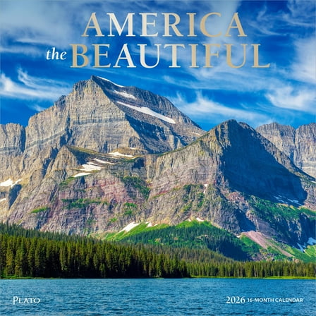 America the Beautiful | 2026 12x24" (Hanging) Monthly Square Wall Calendar | Plato