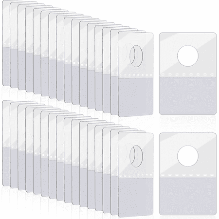 Hapric 300 Pcs Hang Tabs Round Hole Hang Tags Self-Adhesive Hanging Tabs Heavy Duty Display Tags for Hanging Retail Displays(1×1.5 Inch)