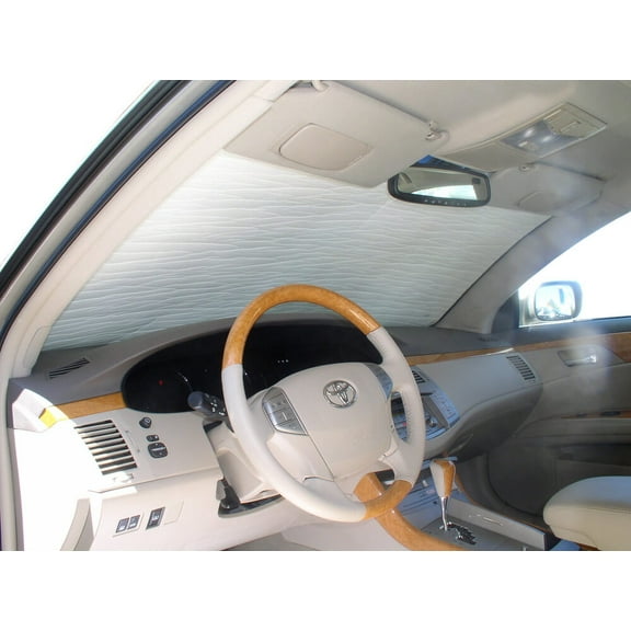 HeatShield, The Original Windshield Sun Shade, Custom-Fit for Toyota Avalon Sedan 2005, 2006, 2007, 2008, 2009, 2010, 2011, 2012, Silver Series