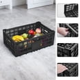 thumbnail image 2 of BeesClover Caisse de Rangement Robuste avec Parois Renforcées, Caisse de Rangement en Plastique Pliable au Design Empilable, Caisse à Lait Polyvalente pour Garage, Cuisine, Bureau, 2 of 8
