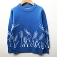thumbnail image 1 of Boys Wheat Ear Knitted Pullover Sweater Kids Clothes, 1 of 6