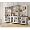 thumbnail image 7 of Mroden 5 Tier Wooden Bookcase 72" Tall Bookshelf with Adjustable Shelves and Ample Storage Cabinets, Library Wood Bookshelves with Glass Door for Living Room, Study Room, Bedroom, White, 7 of 7